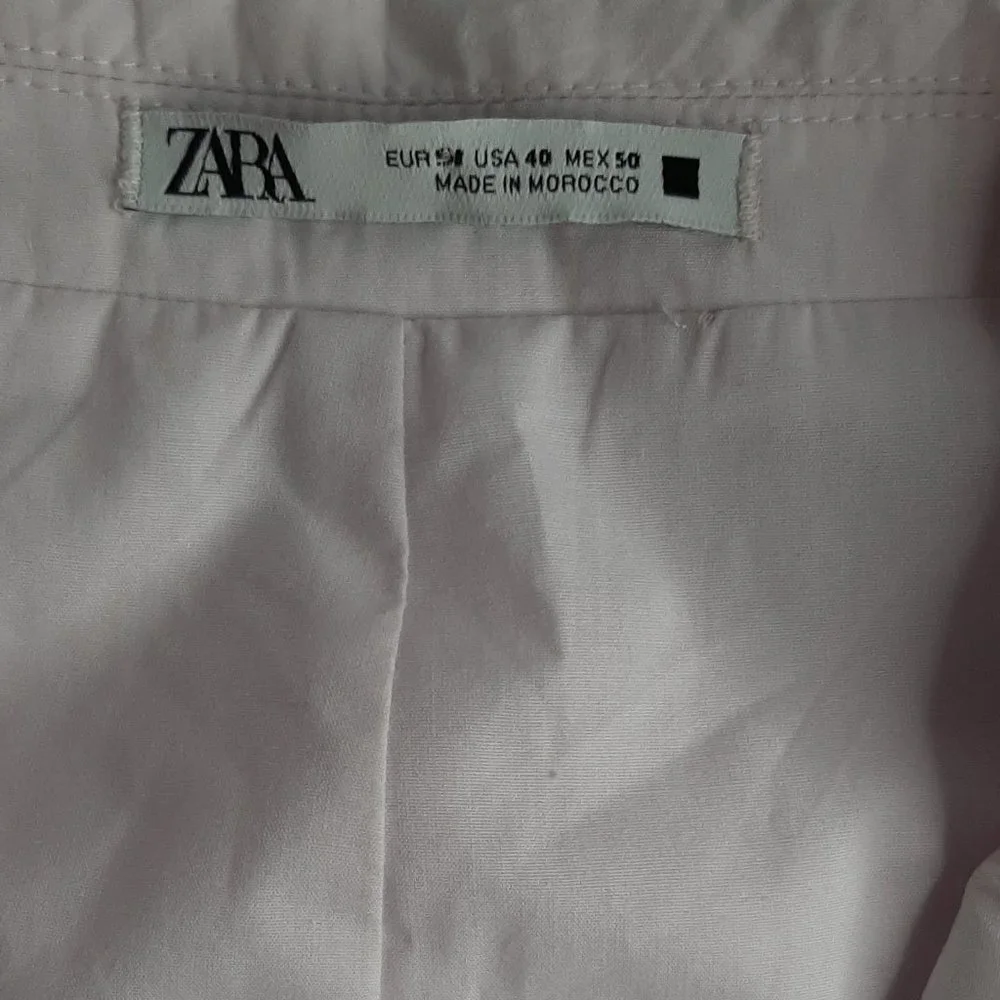 ZARA Men's PINK POPLIN SUIT JACKET BLAZER SZ 40 Lightweight Summer Lined COTTON - Picture 9 of 9